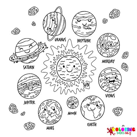 Solar Eclipse Coloring Pages Coloringpagesonly