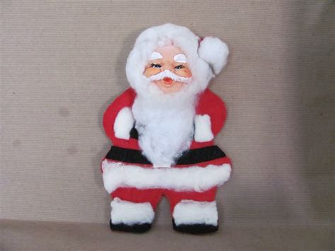 Vintage Christmas Decoration S Handmade Felt Santa Figure Magnet