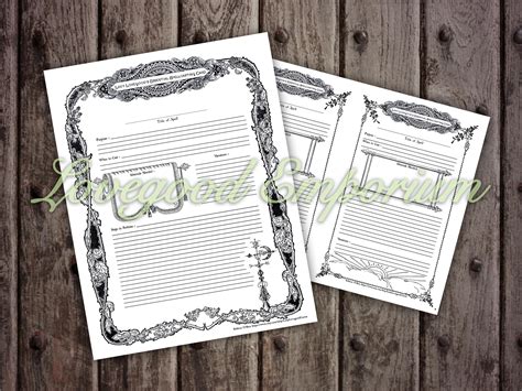 Spell Templates Printable PDF Etsy