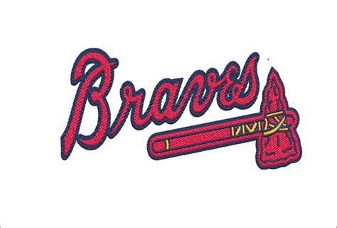 Atlanta Braves Embroidery Design Mlb Logo Embroidery Machine Pattern