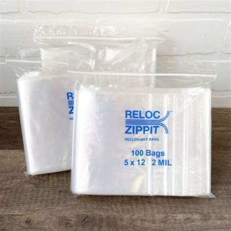 Reloc Zippit Bag X Mil Clear Poly Reclosable Zip Seal Lock