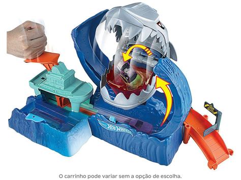 Pista Hot Wheels City Robô Tubarão Mattel GJL