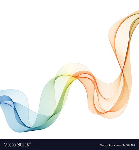 Abstract Smooth Color Wave Curve Flow Royalty Free Vector