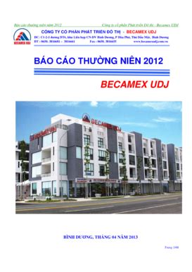 Fillable Online Bo Co Thng Nin 2012 Becamex Udj Vietstock Fax Email