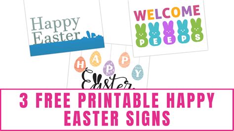 Free Printable Happy Easter Signs Freebie Finding Mom