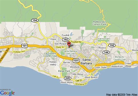 Santa Barbara Map - TravelsFinders.Com