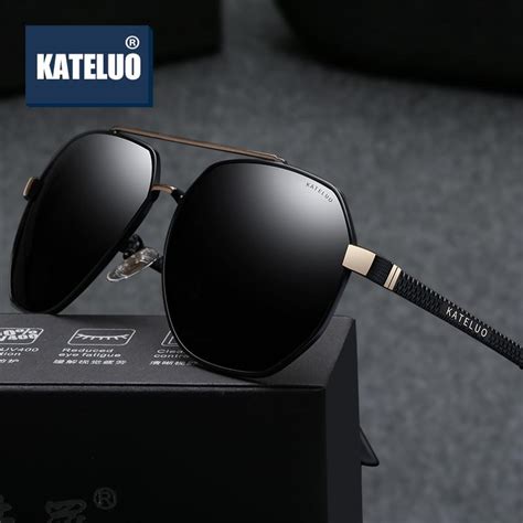 Cheap KATELUO Classic Mens Military Sunglasses HD Polarized Male Sun