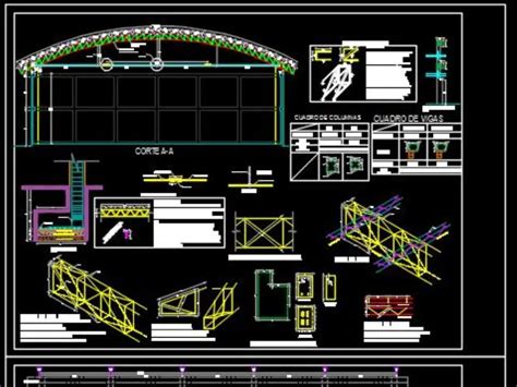 Coverage Metal Structure Corrugated Plate In AutoCAD | CAD library