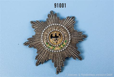 Preu En Hoher Orden Vom Schwarzen Adler Bruststern Brillantierte