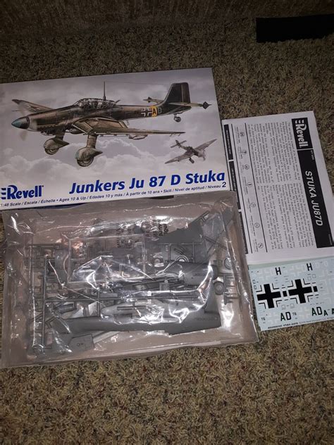 Junkers Ju 87 D Stuka Airplane Model Kit 1:48 Scale By Revell Skill ...