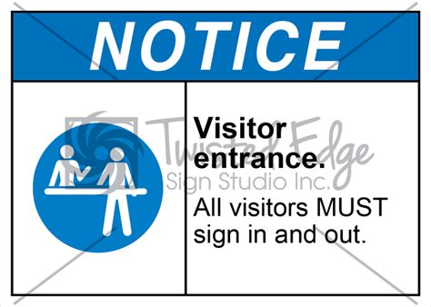 Visitor Entrance Sign In And Out