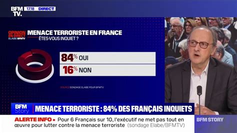 84 des Français se disent inquiets de la menace terroriste en France