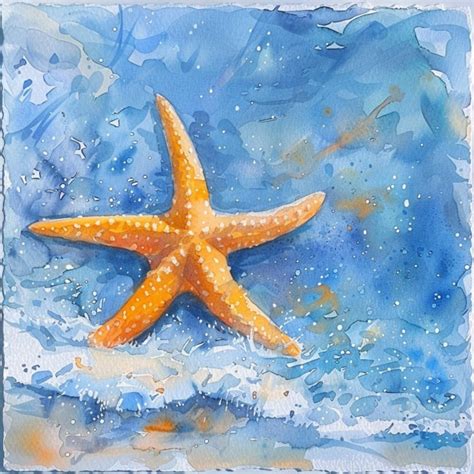 Watercolor Starfish Art Free Stock Photo Public Domain Pictures