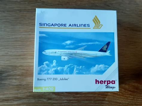 Herpa Wings Singapore Airlines Boeing Jubilee Scale