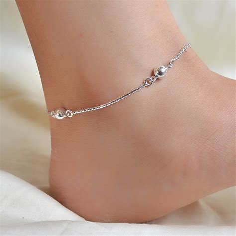 Thin Chain Silver Anklet Elegant Silver Anklet Anklets Folkways