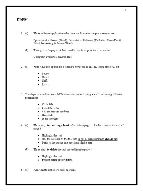 Edpm Notes Pdf Word Processor Computer File