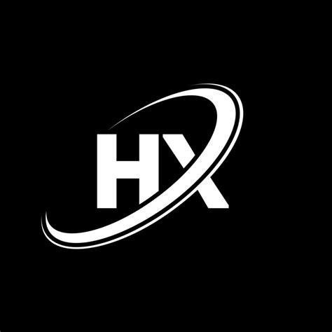 Diseño Del Logotipo De La Letra Hx Hx Letra Inicial Hx Círculo Vinculado En Mayúsculas Logo