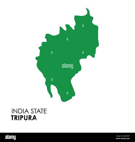 Tripura Map Of Indian State Tripura Map Vector Illustration Tripura