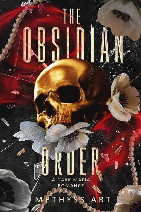 Dark Mafia Romance Book Cover Golden Skull In Dark Fantasy