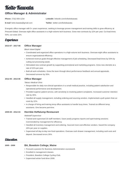 Office Manager Job Description for a Resume: Examples