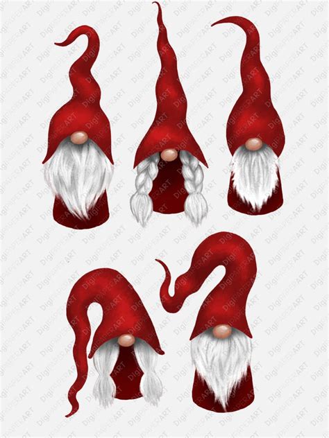 Scandinavian Gnome Clipart Christmas Gnomes Clipart Nordic Gnomes