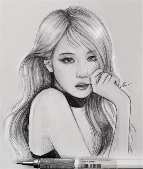 Blackpinkfanart Roséfanart Rosefanart Rosesketch Rosé Blackpink