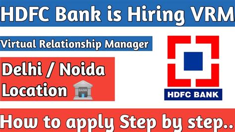 Hdfc Bank Is Hiring Virtual Relationship Manager Hdfc Bank Job