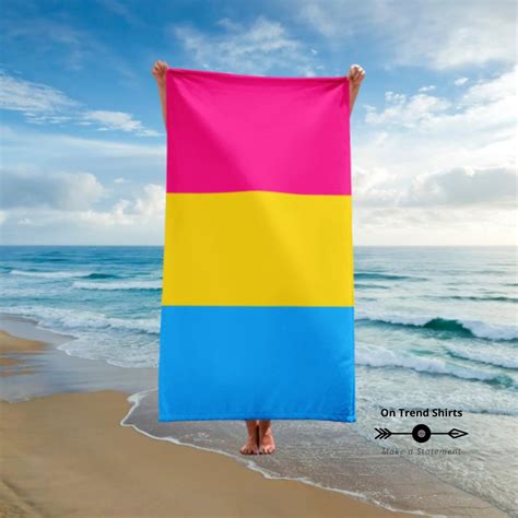 Pansexual Flag Beach Towel Pansexual Pride Towel Pan Pride T Lgbt