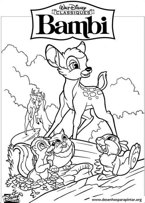 Bambi Desenhos Para Imprimir Colorir E Pintar Da Disney Desenhos Para