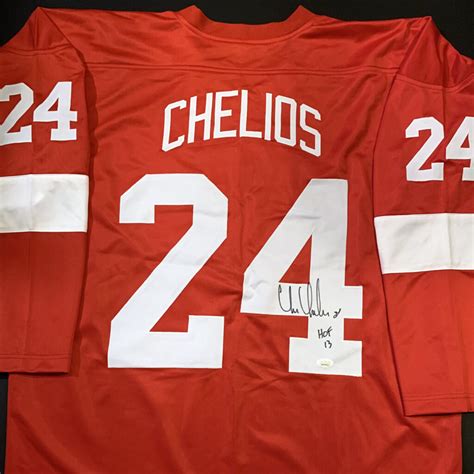 Chris Chelios Red Wings Signed Home Jersey The Collector S Cave