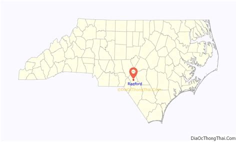 Map of Raeford city