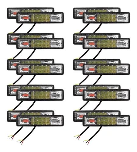 Par Faros Barra Auxiliar De Led Con Luz Fija Y Estrobo