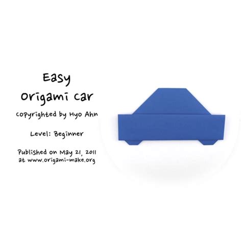 Introducing an easy origami car | Origami car, Origami easy, Origami