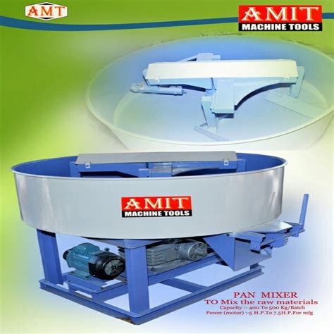 Electric Semi Automatic Pan Mixer Machine For Industrial At Rs