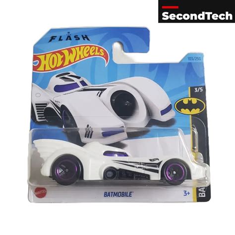 Hot Wheels Batmobile White The Flash Movie Short Card Shopee Singapore