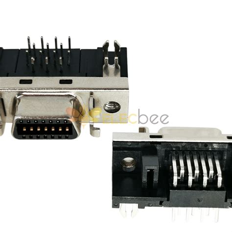 Scsi Connector Pin Cn Type Right Angled Female Dip Type Pcb Mount