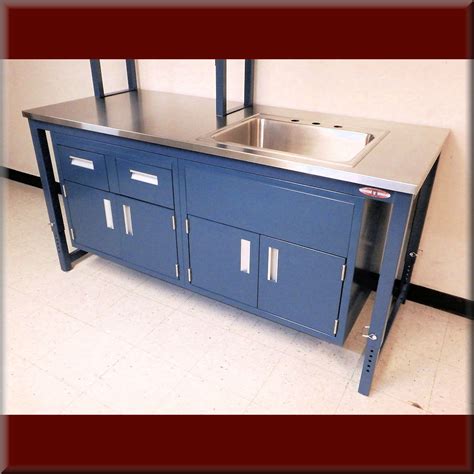 Rdm Laboratory Table With Suspended Cabinets A P Lab Cab Flat Top