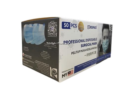 Respack Professional Disposable Surgical Mask Ply S All Colours