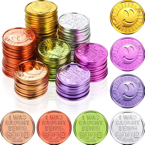 Buy Civaner 100 Pieces Caught Being Good Coins Kids Behavior Tokens ...