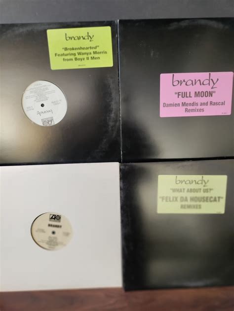 Brandy Lot Of 4 12 Vinyl Singles What About Us Brokenhearted Full Moon Ebay