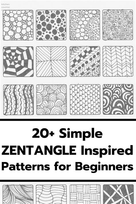 Easy Zentangle Patterns For Beginners