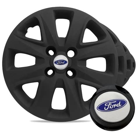 Kit Calota Aro Ford Ka Hatch Sedan A Preta Shopee Brasil