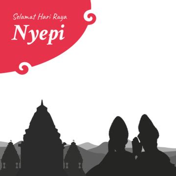 Twibbon Happy Nyepi Day To Balinese Hindus Vector Indonesia Nyepi Day