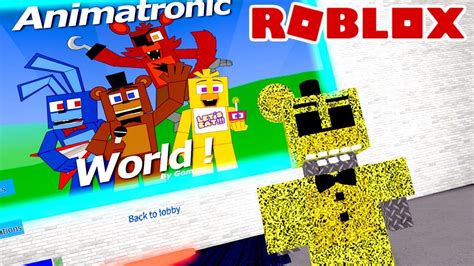 Virei Um Animatronic Do Fnaf No Roblox Animatronic World Youtube