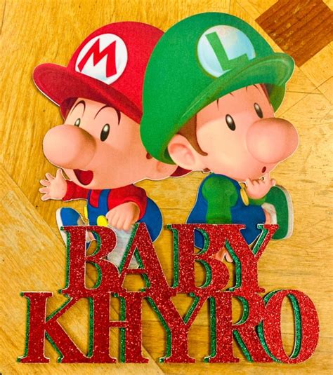 Baby Mario and Luigi Baby Shower Cake Topper - Etsy Canada