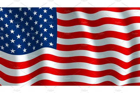 Vector flag of USA. American national symbol | Custom-Designed ...