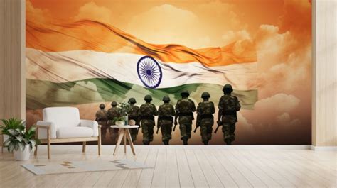 Braveheart Horizon Indian Army Wallpaper Mural - Magic Decor