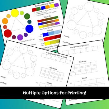 Color Theory Chart and Notes by Sierra Hyer Creations | TPT