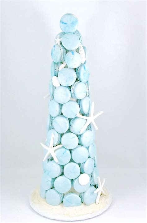 Beach Macaron Tower By Paris Custom Cakes