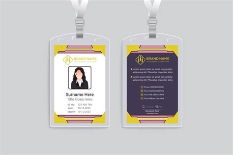 Premium Vector Modern Id Card Template